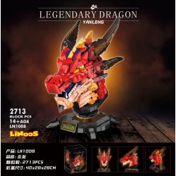 LINOOS LN1008 1008 LN1011 1011 non  DIÊN LONG bộ đồ chơi xếp lắp ráp ghép mô hình Creator Expert LEGENDARY DRAGON Chuyên Gia Sáng Tạo 2713 khối