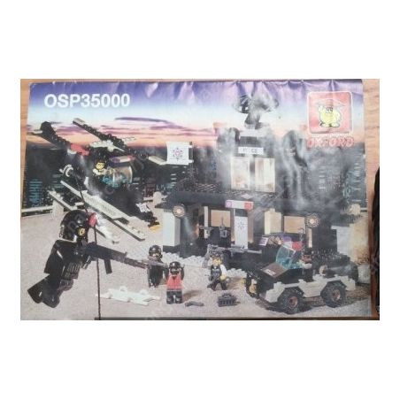 OXFORD OSP35000 35000 non  CẢNH SÁT DA ĐEN bộ đồ chơi xếp lắp ráp ghép mô hình City 경찰특공대Q BLACK COP Thành Phố