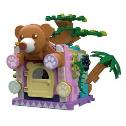 JAKI JK2102 2102 non  NGÔI NHÀ GẤU RỪNG bộ đồ chơi xếp lắp ráp ghép mô hình THE GREAT LAND 223 khối