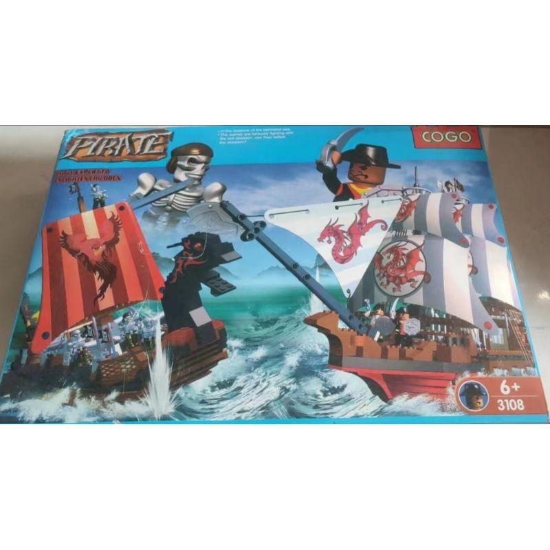 COGO 3108 non  TÀU CƯỚP BIỂN bộ đồ chơi xếp lắp ráp ghép mô hình PIRATE