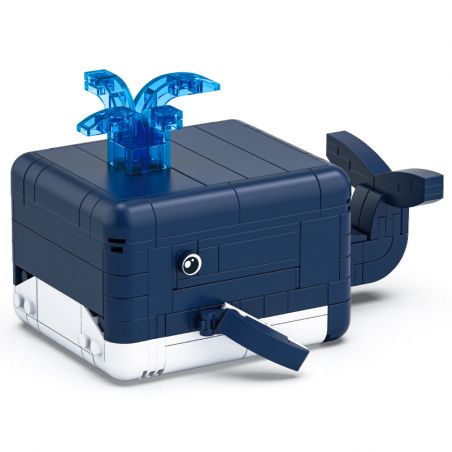 OPENING KD99002-2 99002-2 non  CÁ VOI TÒ MÒ bộ đồ chơi xếp lắp ráp ghép mô hình CURIOUS WHALE - FUNNY AND CUTE STORAGE BOX