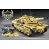 LEYI 66008 non  XE TĂNG THÁCH THỨC bộ đồ chơi xếp lắp ráp ghép mô hình Military Army MILITARY TANK CHALLENGER MAIN BATTLE Quân Sự Bộ Đội 536 khối