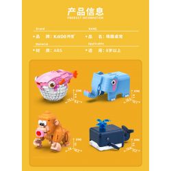 OPENING KD99002-2 99002-2 non  CÁ VOI TÒ MÒ bộ đồ chơi xếp lắp ráp ghép mô hình CURIOUS WHALE - FUNNY AND CUTE STORAGE BOX