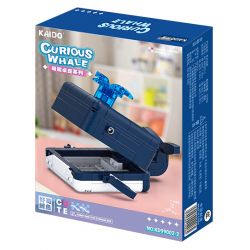 OPENING KD99002-2 99002-2 non  CÁ VOI TÒ MÒ bộ đồ chơi xếp lắp ráp ghép mô hình CURIOUS WHALE - FUNNY AND CUTE STORAGE BOX