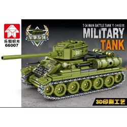LEYI 66007 non  TANK T-34 bộ đồ chơi xếp lắp ráp ghép mô hình Military Army MILITARY TANK T-34 MAIN BATTLE Quân Sự Bộ Đội 506 khối