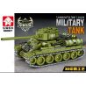 LEYI 66007 non  TANK T-34 bộ đồ chơi xếp lắp ráp ghép mô hình Military Army MILITARY TANK T-34 MAIN BATTLE Quân Sự Bộ Đội 506 khối