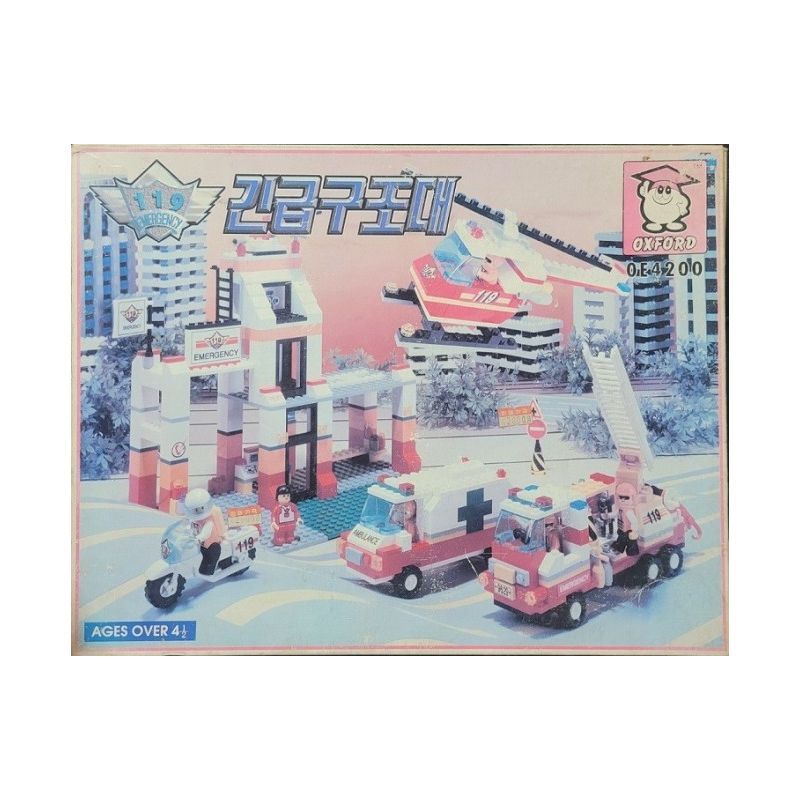 OXFORD OE4200 4200 non  ĐỘI CỨU HỘ KHẨN CẤP bộ đồ chơi xếp lắp ráp ghép mô hình City 긴급구조대 Thành Phố