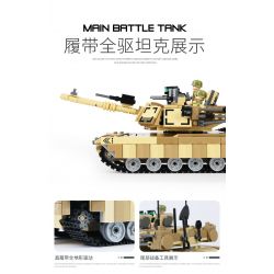 ACHKO 40003 non  XE TĂNG CHÍNH M1A2 ABRAM bộ đồ chơi xếp lắp ráp ghép mô hình Military Army DREAM CAR Quân Sự Bộ Đội 914 khối