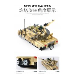 ACHKO 40003 non  XE TĂNG CHÍNH M1A2 ABRAM bộ đồ chơi xếp lắp ráp ghép mô hình Military Army DREAM CAR Quân Sự Bộ Đội 914 khối