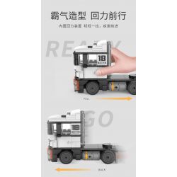 JAKI JK9062 9062 non  XE TẢI PETER bộ đồ chơi xếp lắp ráp ghép mô hình Racers TRUCK SET Đua Tốc Độ 183 khối