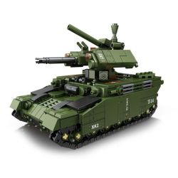 Kazi KY84142 84142 non  XE TĂNG HỦY DIỆT BMPT bộ đồ chơi xếp lắp ráp ghép mô hình Military Army Quân Sự Bộ Đội 1020 khối