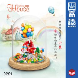ZHEGAO 00991 non  NHÀ BÓNG bộ đồ chơi xếp lắp ráp ghép mô hình Creator BALLOON HOUSE Sáng Tạo 579 khối