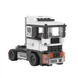 JAKI JK9061 9061 non  XE BÁN TẢI VOLVO bộ đồ chơi xếp lắp ráp ghép mô hình Racers TRUCK SET Đua Tốc Độ 171 khối