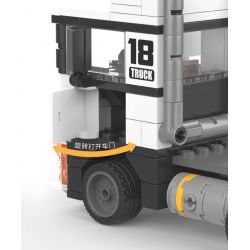 JAKI JK9061 9061 non  XE BÁN TẢI VOLVO bộ đồ chơi xếp lắp ráp ghép mô hình Racers TRUCK SET Đua Tốc Độ 171 khối