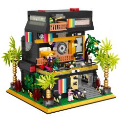 ZHEGAO DZ6019 6019 non  BIỆT THỰ NGÔI SAO ĐIỆN ẢNH bộ đồ chơi xếp lắp ráp ghép mô hình Modular Buildings MOVIE STAR VILLA Mô Hình Nhà Cửa 2044 khối