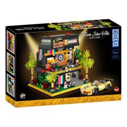 ZHEGAO DZ6019 6019 non  BIỆT THỰ NGÔI SAO ĐIỆN ẢNH bộ đồ chơi xếp lắp ráp ghép mô hình Modular Buildings MOVIE STAR VILLA Mô Hình Nhà Cửa 2044 khối