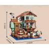 ZHEGAO 00421 non  BẾN NGƯ PHỦ bộ đồ chơi xếp lắp ráp ghép mô hình Modular Buildings FISHMAN'S WHARF Mô Hình Nhà Cửa 2046 khối