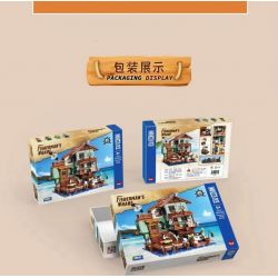 ZHEGAO 00421 non  BẾN NGƯ PHỦ bộ đồ chơi xếp lắp ráp ghép mô hình Modular Buildings FISHMAN'S WHARF Mô Hình Nhà Cửa 2046 khối