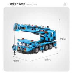 JAKI JK9281 9281 non  MÁY XÚC HẠNG NẶNG tỷ lệ 1:27 bộ đồ chơi xếp lắp ráp ghép mô hình HEAVY DUTY EXCAVATOR 536 khối