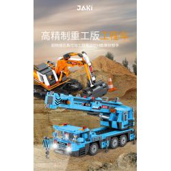 JAKI JK9281 9281 non  MÁY XÚC HẠNG NẶNG tỷ lệ 1:27 bộ đồ chơi xếp lắp ráp ghép mô hình HEAVY DUTY EXCAVATOR 536 khối
