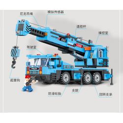 JAKI JK9281 9281 non  MÁY XÚC HẠNG NẶNG tỷ lệ 1:27 bộ đồ chơi xếp lắp ráp ghép mô hình HEAVY DUTY EXCAVATOR 536 khối