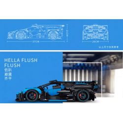 ITS 10088 non  BUGADI BOLIDE. bộ đồ chơi xếp lắp ráp ghép mô hình 1:8 BUGATTI BOLIDE Tỷ Lệ 1:8 3376 khối