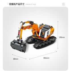 JAKI JK9280 9280 non  CẦN CẨU HẠNG NẶNG tỷ lệ 1:27 bộ đồ chơi xếp lắp ráp ghép mô hình HEAVY DUTY CRANE TRUCK 519 khối