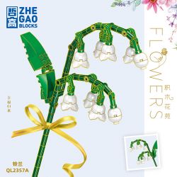 ZHEGAO QL2357A 2357A QL2357B 2357B QL2357C 2357C non  LILY OF THE VALLEY 3 MÀU bộ đồ chơi xếp lắp ráp ghép mô hình Flowers Hoa