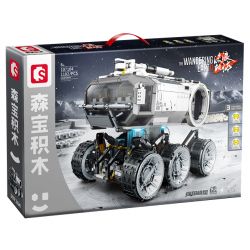 SEMBO 107104 non  XE DI ĐỘNG CƠ SỞ MẶT TRĂNG bộ đồ chơi xếp lắp ráp ghép mô hình Movie & Game Phim Và Trò Chơi 1182 khối