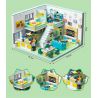 ZHEGAO DZ6106 6106 non  BEAR COZY HOUSE LOFT CĂN HỘ DUPLEX bộ đồ chơi xếp lắp ráp ghép mô hình 1035 khối