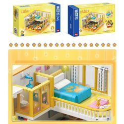 ZHEGAO DZ6104 6104 non  WANGWANG FASHION HOME LOFT CĂN HỘ DUPLEX bộ đồ chơi xếp lắp ráp ghép mô hình 1048 khối