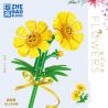 ZHEGAO QL2348A 2348A QL2348B 2348B QL2348C 2348C non  COSMOS 3 MÀU bộ đồ chơi xếp lắp ráp ghép mô hình Flowers Hoa 121 khối