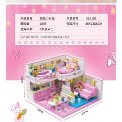 ZHEGAO DZ6103 6103 non  CĂN HỘ DUPLEX ÁP MÁI TUTU XIAOGUANG bộ đồ chơi xếp lắp ráp ghép mô hình 1096 khối