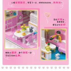 ZHEGAO DZ6103 6103 non  CĂN HỘ DUPLEX ÁP MÁI TUTU XIAOGUANG bộ đồ chơi xếp lắp ráp ghép mô hình 1096 khối