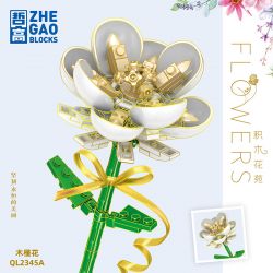 ZHEGAO QL2345B 2345B QL2345C 2345C QL2345A 2345A non  HIBISCUS 3 MÀU bộ đồ chơi xếp lắp ráp ghép mô hình Flowers Hoa 119 khối