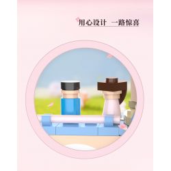 JAKI JK1615 1615 non  HỘP NHẠC LÂU ĐÀI KỲ DIỆU bộ đồ chơi xếp lắp ráp ghép mô hình Creator DIY MUSIC BOX Sáng Tạo 380 khối