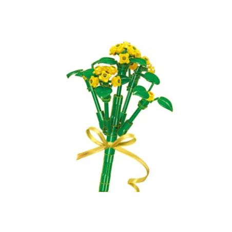 ZHEGAO QL2341 2341 non  VÀNG TRÊN LÁ bộ đồ chơi xếp lắp ráp ghép mô hình Flowers Hoa 67 khối