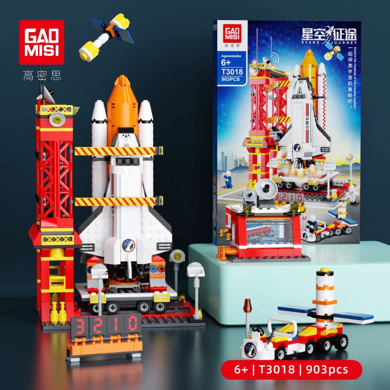 GAOMISI T3018 3018 non  HÀNH TRÌNH ĐẦY SAO bộ đồ chơi xếp lắp ráp ghép mô hình Space STARS JOURNEY Thám Hiểm Không Gian 903 khối