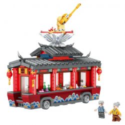 LIN07 01004 non  XE CHÁO THUYỀN bộ đồ chơi xếp lắp ráp ghép mô hình City BOATGRUEL CART Thành Phố 1198 khối