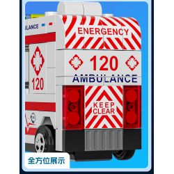XIANG JUN XJ-7985 7985 XJ7985 non  THÀNH PHỐ KÉO LẠI XE bộ đồ chơi xếp lắp ráp ghép mô hình City CITY SERVICE EMERGENCY UNIT 556 khối