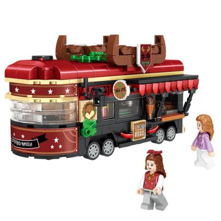 LIN07 01003 non  GIỎ NỘI TẠNG bộ đồ chơi xếp lắp ráp ghép mô hình City CATTLE CART Thành Phố 573 khối