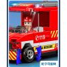 XIANG JUN XJ-7985 7985 XJ7985 non  THÀNH PHỐ KÉO LẠI XE bộ đồ chơi xếp lắp ráp ghép mô hình City CITY SERVICE EMERGENCY UNIT 556 khối