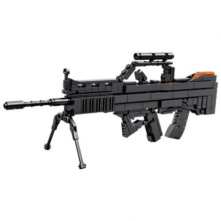 SEMBO 702030 non  TAY SÚNG 16 PHONG CÁCH bộ đồ chơi xếp lắp ráp ghép mô hình Gun BLOCK GUN 498 khối