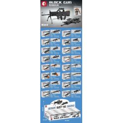 SEMBO 702030 non  TAY SÚNG 16 PHONG CÁCH bộ đồ chơi xếp lắp ráp ghép mô hình Gun BLOCK GUN 498 khối