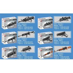 SEMBO 702030 non  TAY SÚNG 16 PHONG CÁCH bộ đồ chơi xếp lắp ráp ghép mô hình Gun BLOCK GUN 498 khối