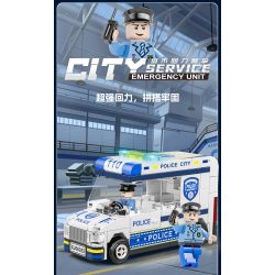 XIANG JUN XJ-7985 7985 XJ7985 non  THÀNH PHỐ KÉO LẠI XE bộ đồ chơi xếp lắp ráp ghép mô hình City CITY SERVICE EMERGENCY UNIT 556 khối