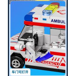 XIANG JUN XJ-7985 7985 XJ7985 non  THÀNH PHỐ KÉO LẠI XE bộ đồ chơi xếp lắp ráp ghép mô hình City CITY SERVICE EMERGENCY UNIT 556 khối