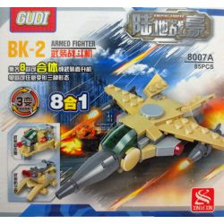 GUDI 8007-8 8007 non  CHIẾN BINH ĐẤT bộ đồ chơi xếp lắp ráp ghép mô hình Military Army MILITARY HELICOPTER 8 IN 1 Quân Sự Bộ Đội 679 khối