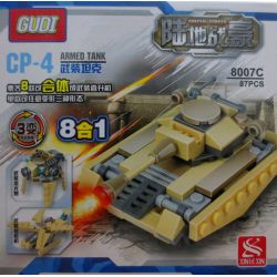 GUDI 8007-8 8007 non  CHIẾN BINH ĐẤT bộ đồ chơi xếp lắp ráp ghép mô hình Military Army MILITARY HELICOPTER 8 IN 1 Quân Sự Bộ Đội 679 khối