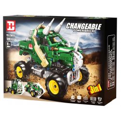 HAPPY BUILD SHINEYU XINYU YC-23013 23013 YC23013 non  XE BIẾN HÌNH TRICERATOPS KHỦNG LONG bộ đồ chơi xếp lắp ráp ghép mô hình Jurassic World Thế Giới Khủng Long 548 khối